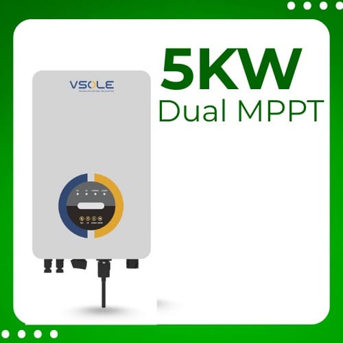 VSOLE 5KW Single Phase Grid-Tied Solar Inverter (Dual MPPT)