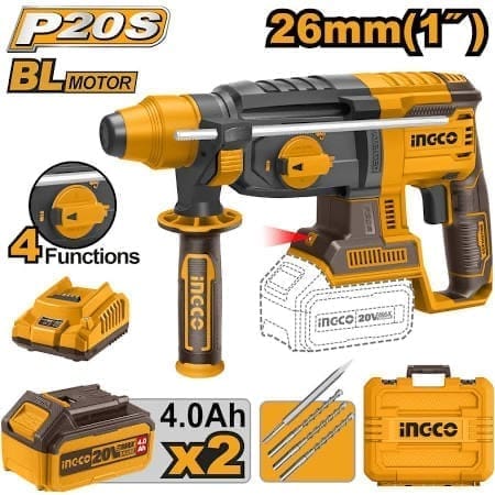 Ingco 26mm(1?) Cordless Rotary Hammer