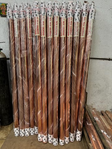Copper Bonded Solid Chemical Earthing Rod Size : 80*1.5feet, As per IS 3043