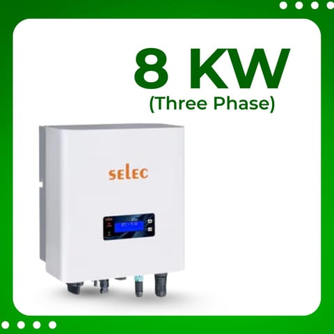 Three Phase, 8 kW Solar On Grid Inverter, BIS Certified(With DC Switch)