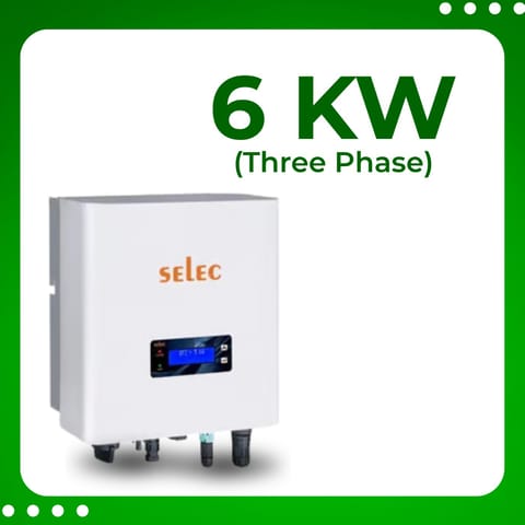 Three Phase, 6 kW Solar On Grid Inverter, BIS Certified(With DC Switch)