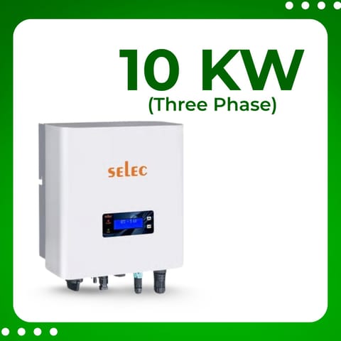 Three Phase, 10 kW Solar On Grid Inverter, BIS Certified(With DC Switch)