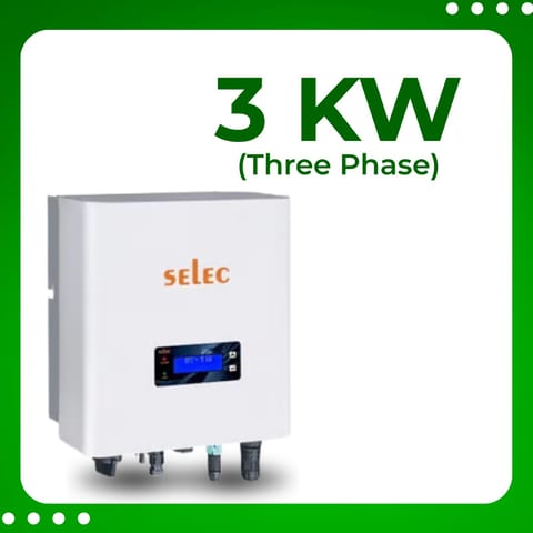 Three Phase, 3 kW Solar On Grid Inverter, BIS Certified(With DC Switch)