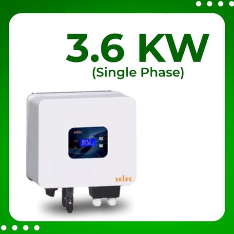 Single Phase, 3.6 kW Solar On Grid Inverter, BIS Certified(With DC Switch)