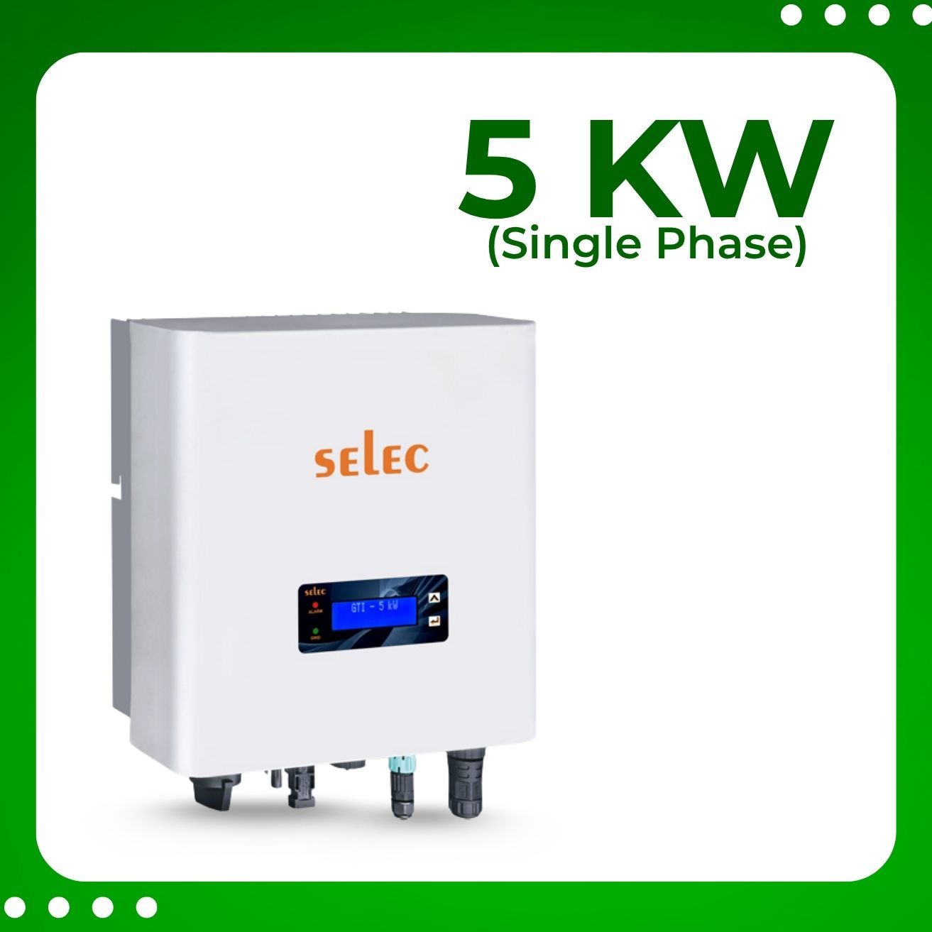 Single Phase, 5 kW Solar On Grid Inverter, BIS Certified