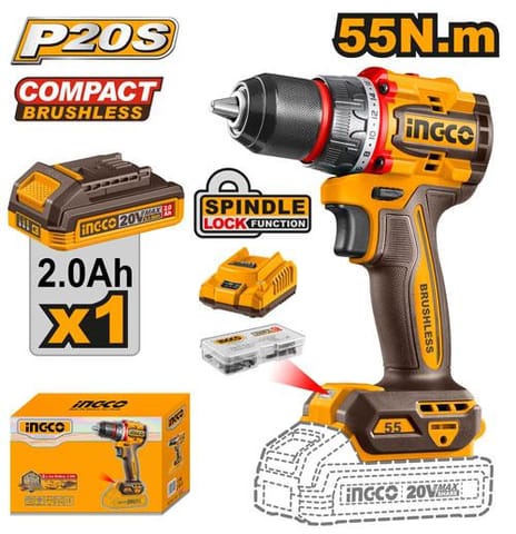 Compact Brushless Cordless Drill 55nm