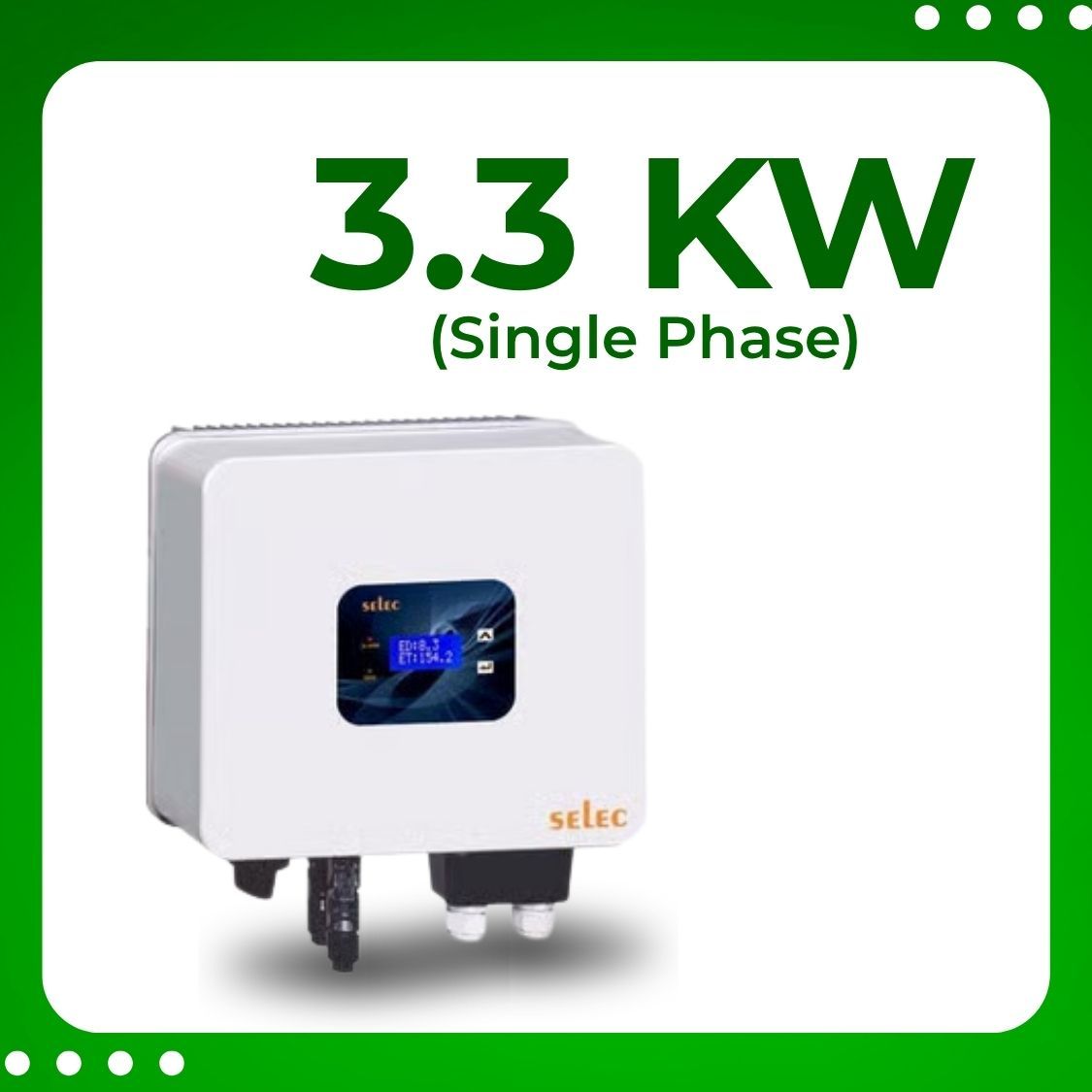 Single Phase, 3.3 kW Solar On Grid Inverter, BIS Certified