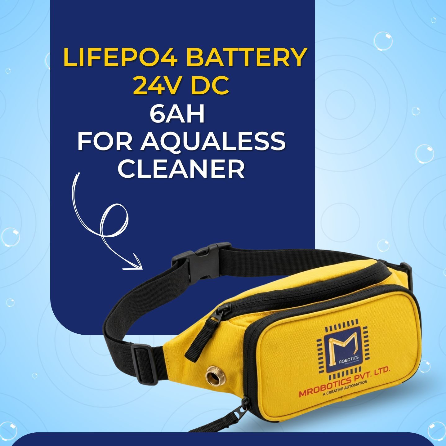 LiFePO4 Battery 24V DC – 6Ah for Aqualess Cleaner