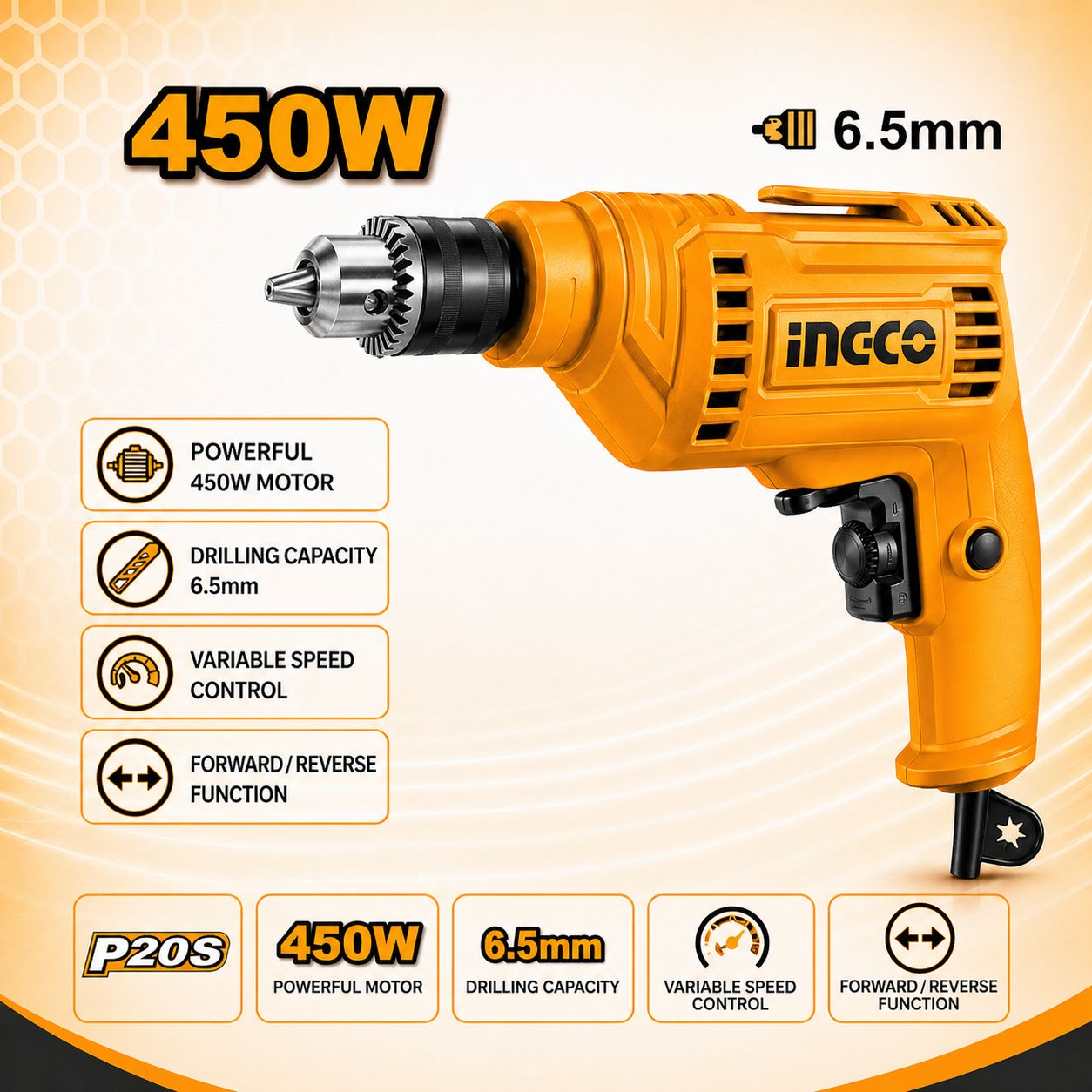 Impact drill 450W