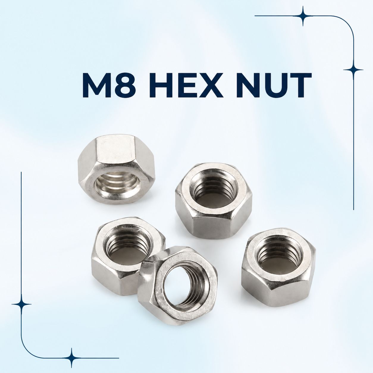 M8 HEX NUT(MOQ-500 Nos)