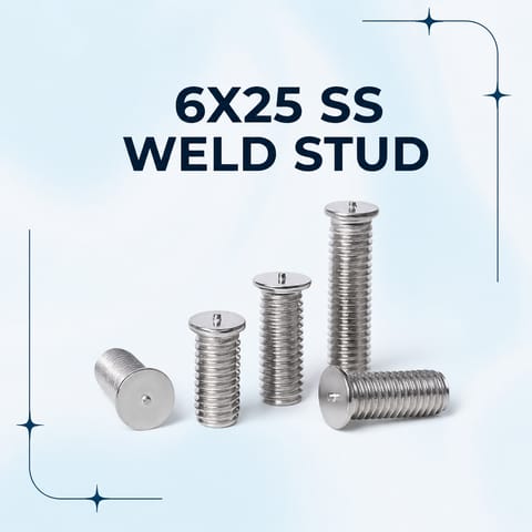 6X25 SS WELD STUD(MOQ-500 Nos)