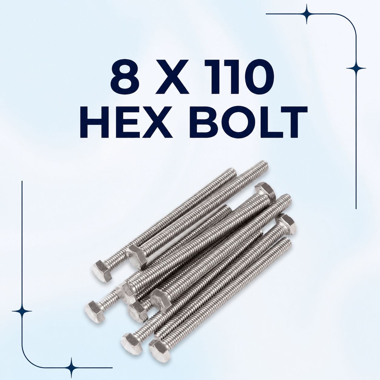 8 X 110 HEX BOLT(MOQ-500 Nos)