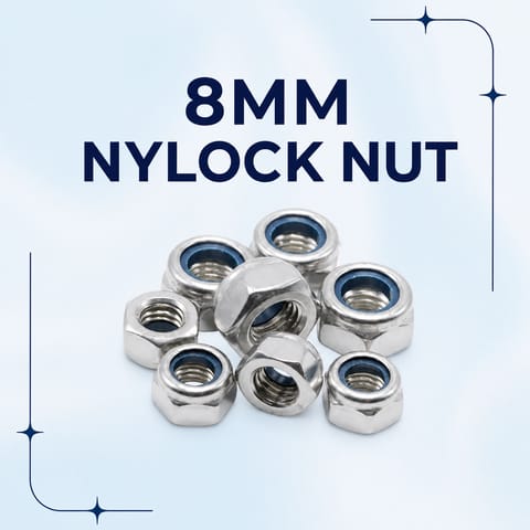 8MM NYLOCK NUT(MOQ-500 Nos)