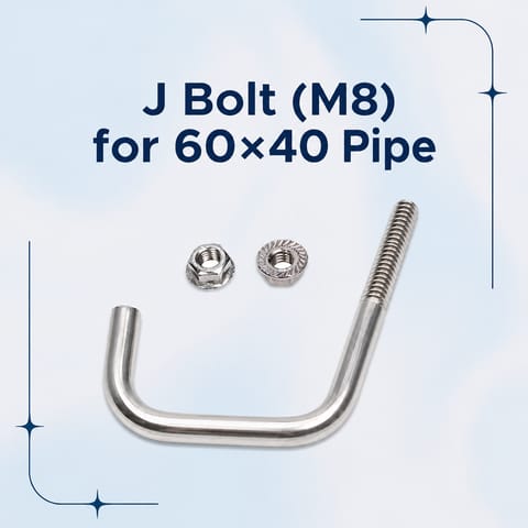 J Bolt (M8) with Flange Nut for 60×40 Pipe