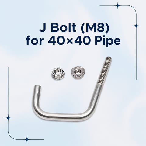 J Bolt (M8) with Flange Nut for 40×40 Pipe