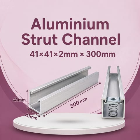 Aluminium Strut Channel 41×41×2mm × 300mm