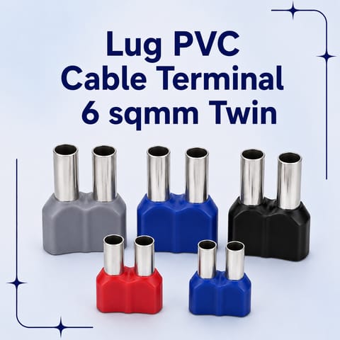 Lug PVC Cable Terminal 6 sqmm Twin