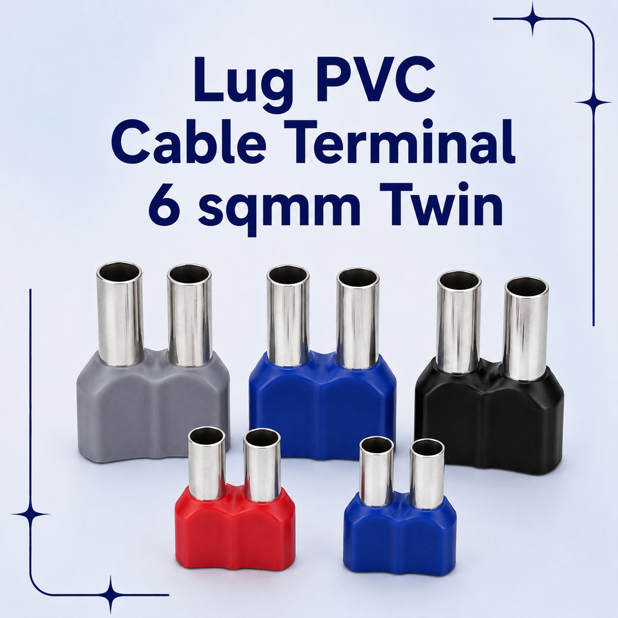 Lug PVC Cable Terminal 6 sqmm Twin