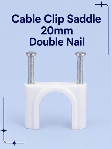 Cable Clip Saddle 20mm Double Nail