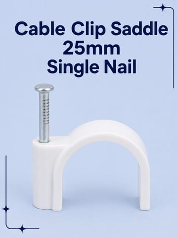 Cable Clip Saddle 25mm Single Nail