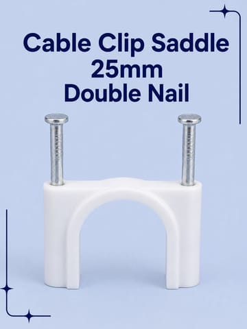 Cable Clip Saddle 25mm Double Nail