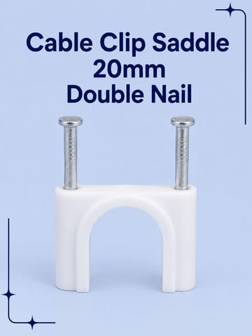 Cable Clip Saddle 20mm Double Nail