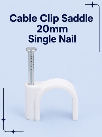 Cable Clip Saddle 20mm Single Nail
