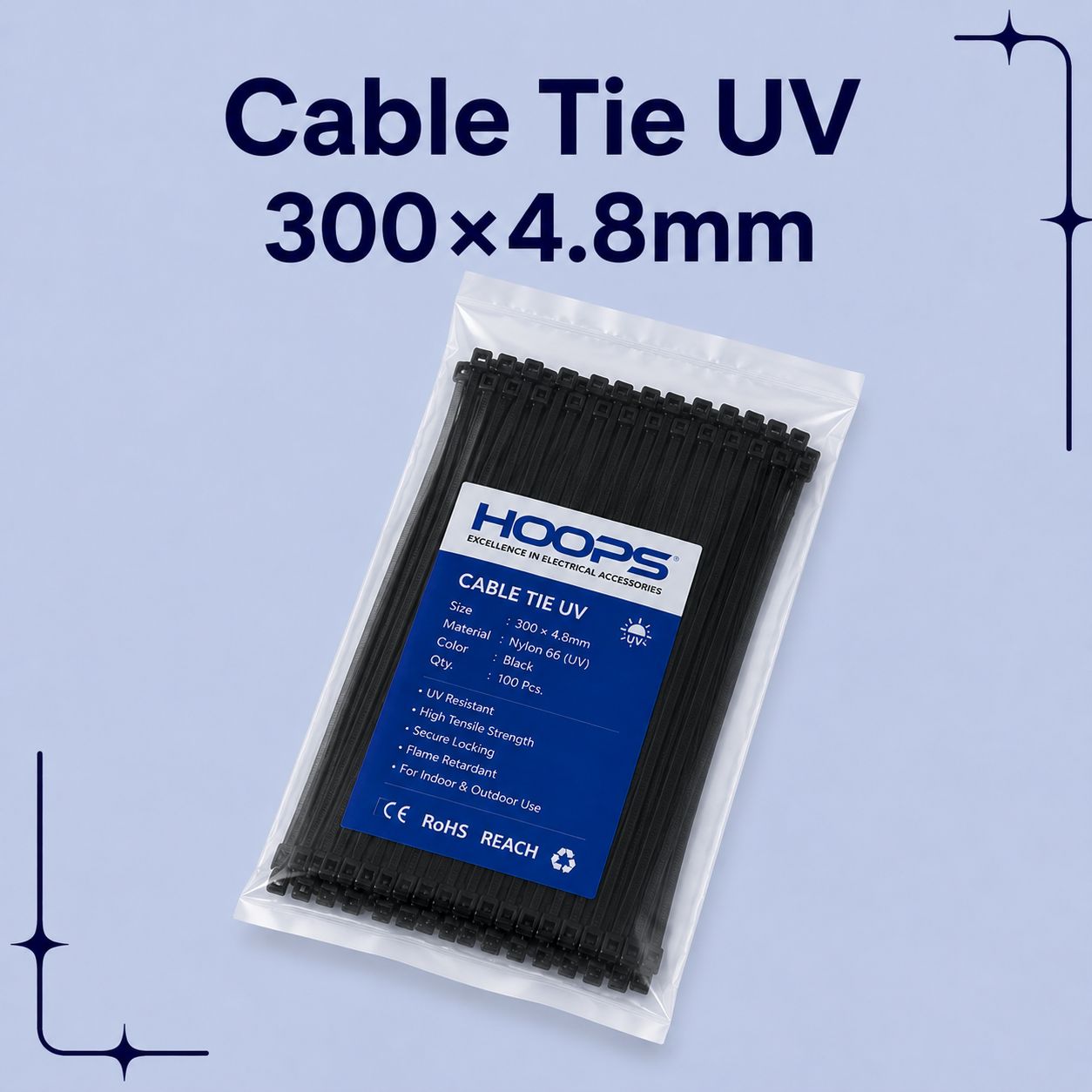 Cable Tie UV 300×4.8mm