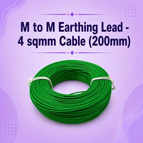 M to M Earthing Lead - 4 sqmm Cable (200mm)