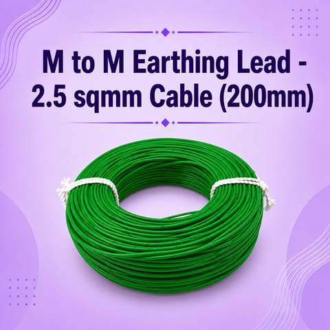 M to M Earthing Lead - 2.5 sqmm Cable (200mm)