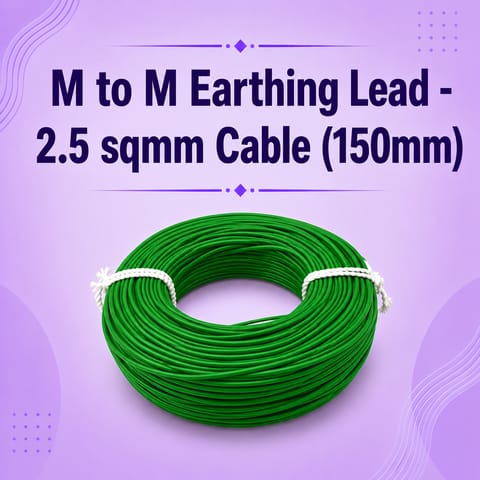 M to M Earthing Lead - 2.5 sqmm Cable (150mm)