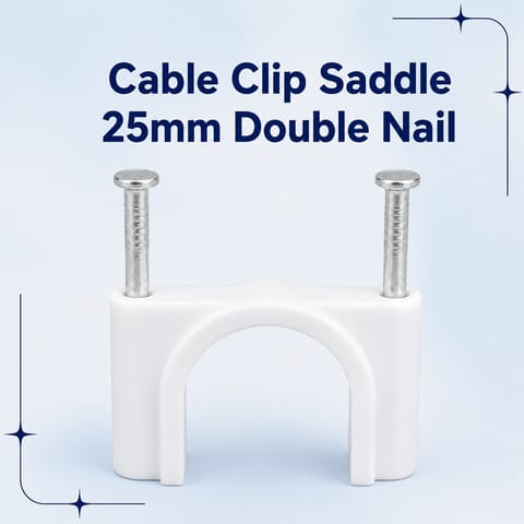 Cable Clip Saddle 25mm Double Nail
