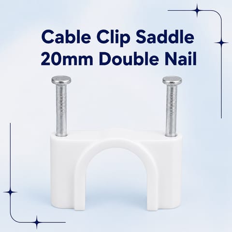 Cable Clip Saddle 20mm Double Nail