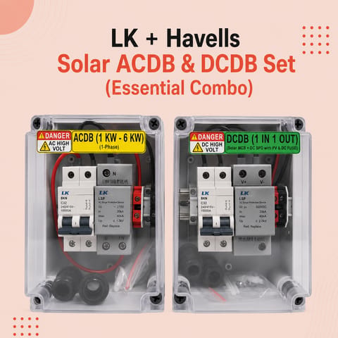 LK + Havells Solar ACDB & DCDB Set (Essential Combo)