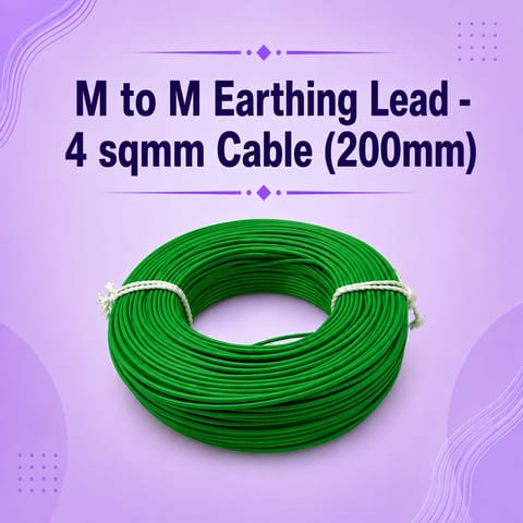M to M Earthing Lead - 4 sqmm Cable (200mm)