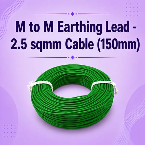 M to M Earthing Lead - 2.5 sqmm Cable (150mm)