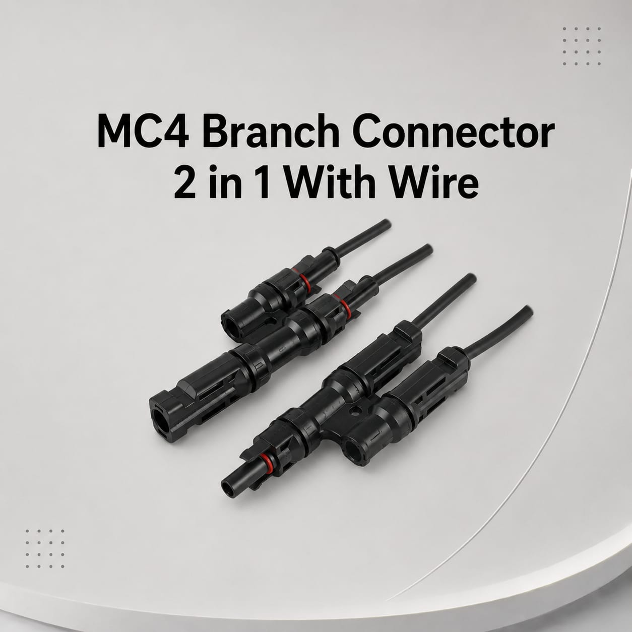 MC4 Branch Connector 2 in 1 With Wire