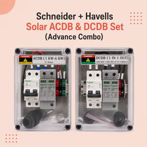 Schneider + Havells Solar ACDB & DCDB Set (Advance Combo)