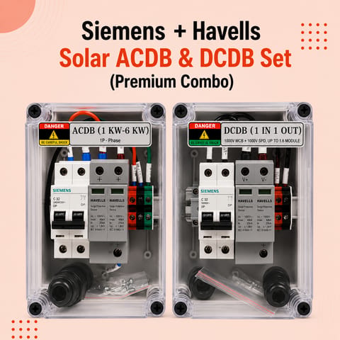 Siemens + Havells Solar ACDB & DCDB Set (Premium Combo)