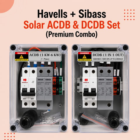 Havells + Sibass Solar ACDB & DCDB Set (Premium Combo)