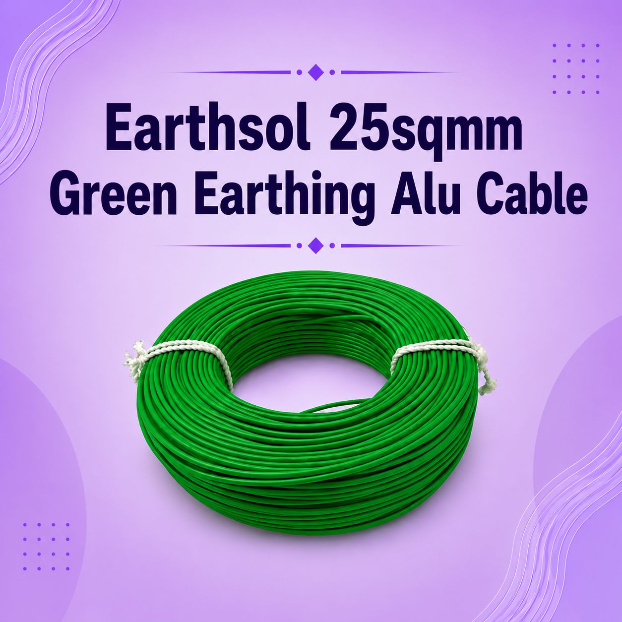 Earthsol 25sqmm Green Earthing Alu Cable