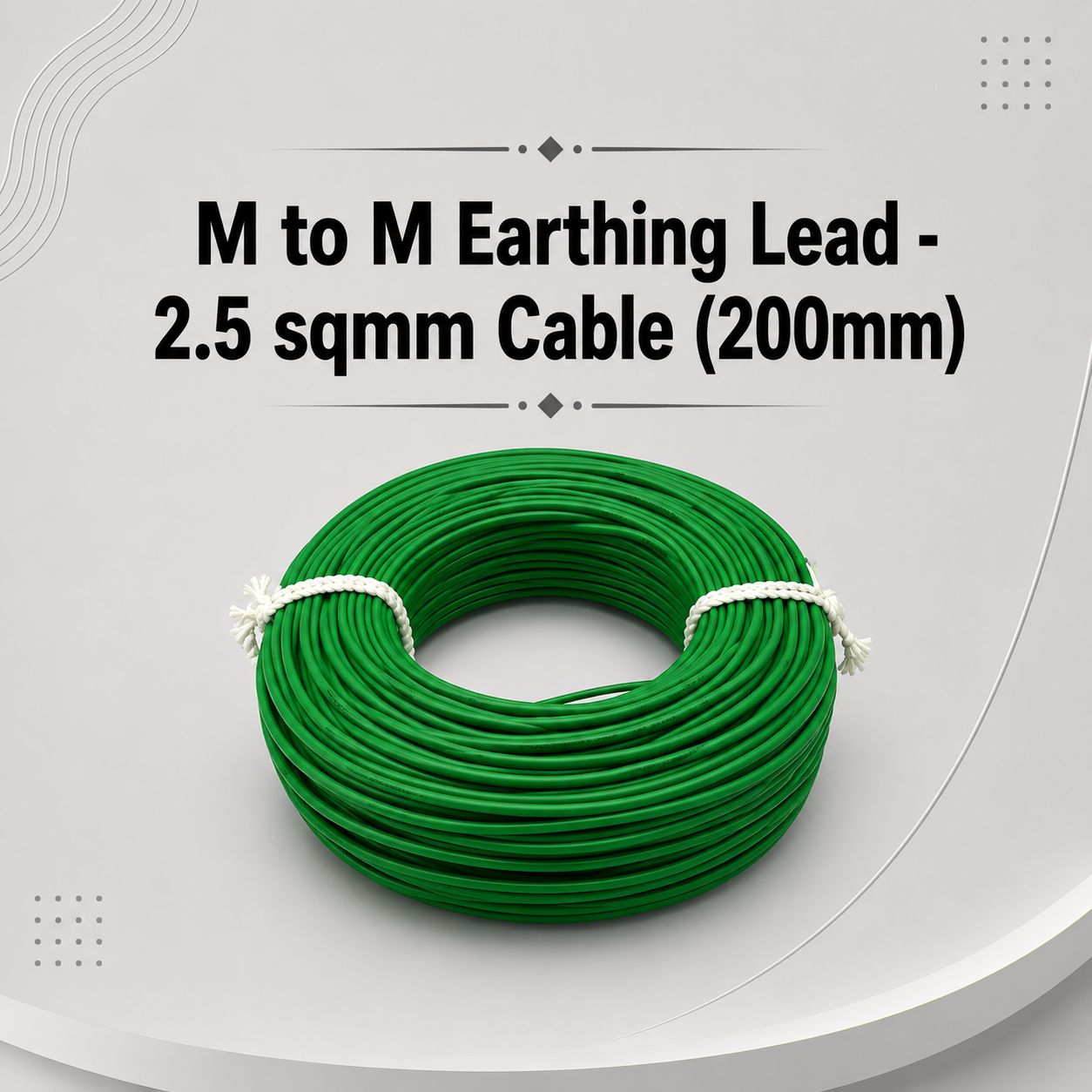 M to M Earthing Lead - 2.5 sqmm Cable (200mm)