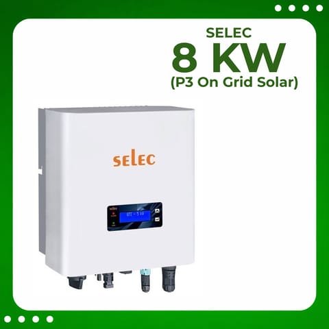 Selec Three Phase, 8 kW Solar On Grid Inverter, BIS Certified(With DC Switch)