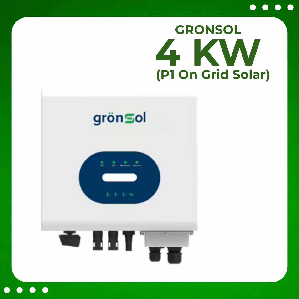 Gronsol 4 Kw P1 On Grid Solar Inverter