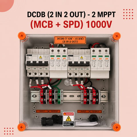 DCDB (2 IN 2 OUT)- 2 MPPT (MCB + SPD) 1000V