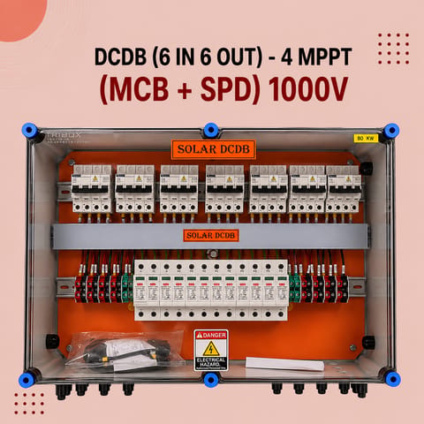 DCDB (6 IN 6 OUT)-4 MPPT (MCB + SPD) 1000V