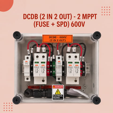 DCDB (2 IN 2 OUT)- 2 MPPT (FUSE + SPD) 600V