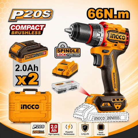 Compact Brushless Cordless Drill 66nm