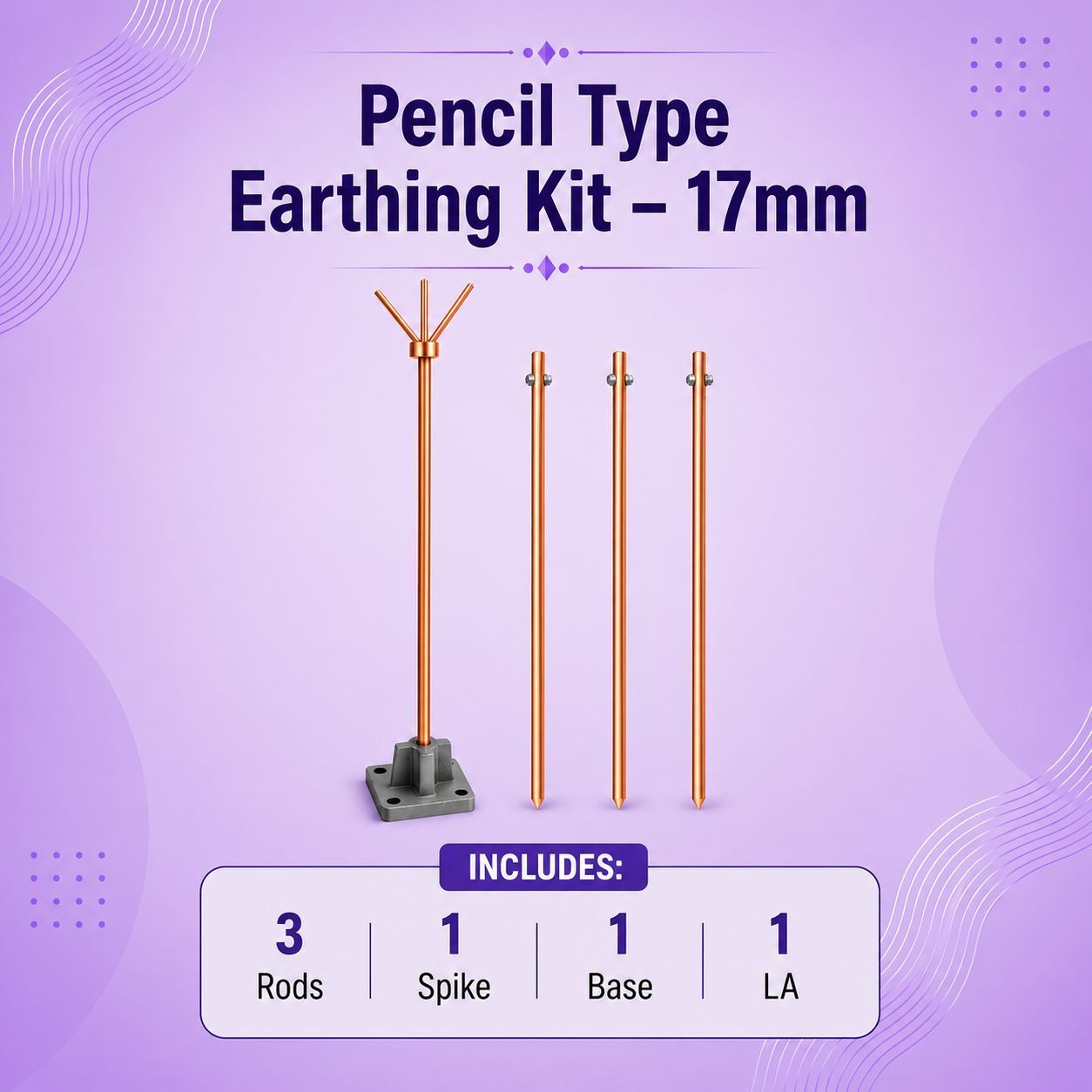 Pencil Type Earthing Kit – 17mm
