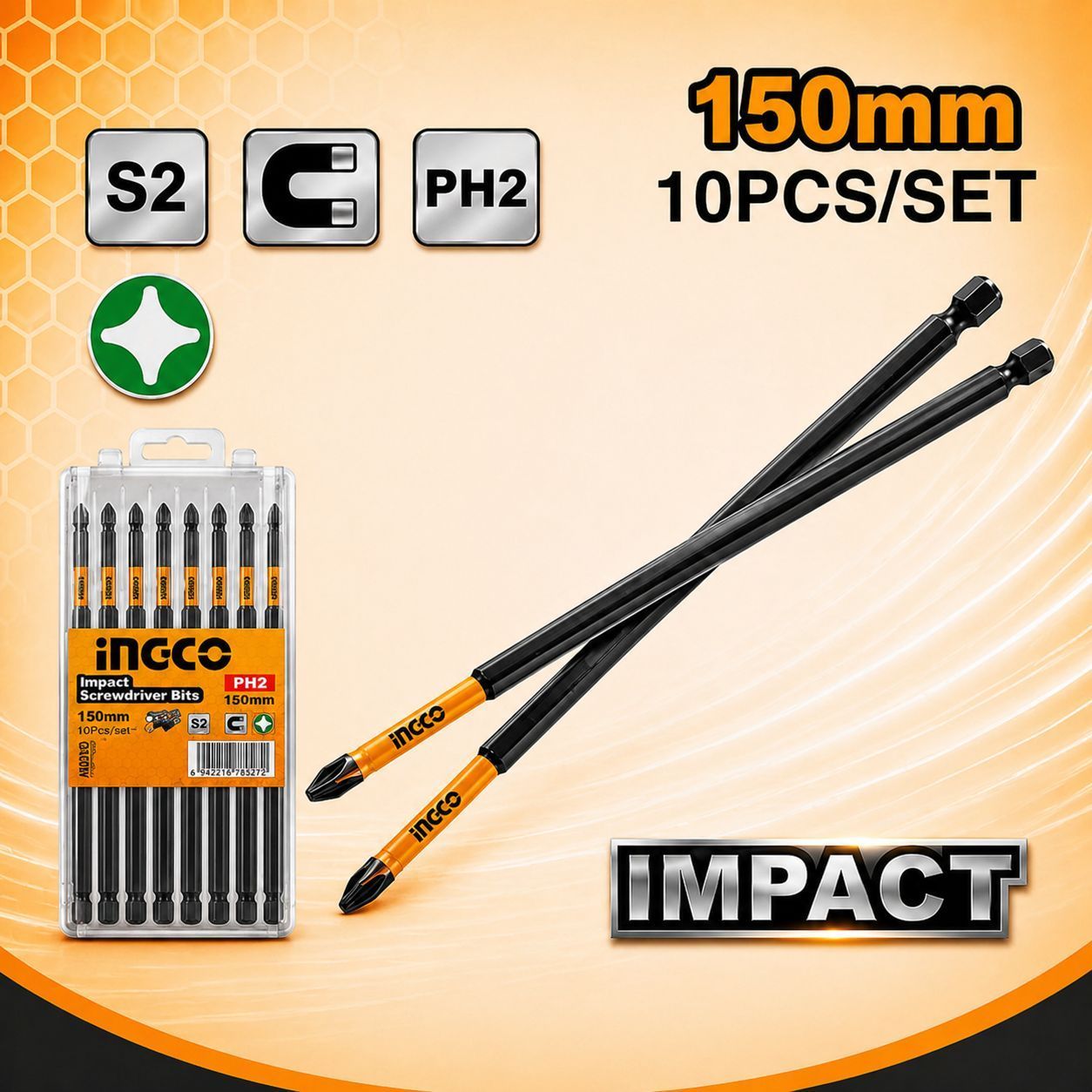 Impact screwdriver bits 150mm